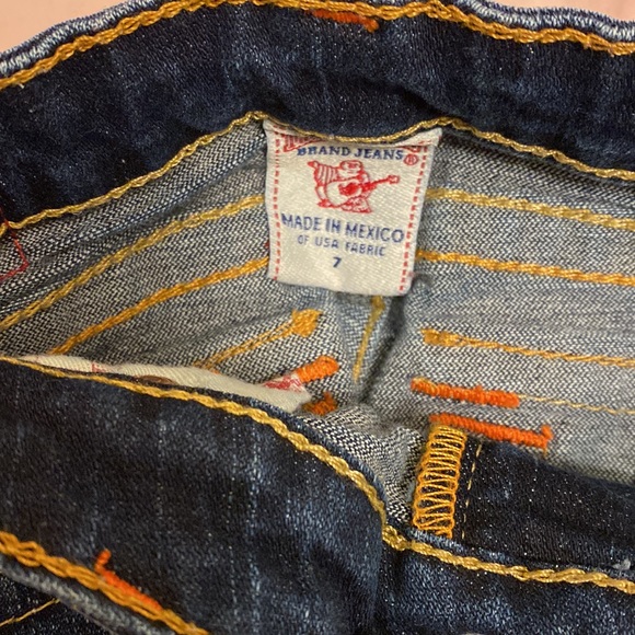 Girls size 7 True Religion jeans, super cute, worn once then out grew. - Picture 3 of 3